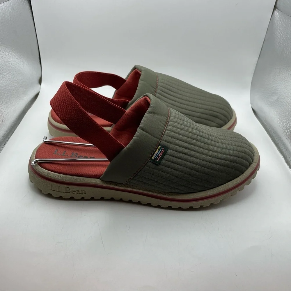 L.L Bean Airlight boys green mules size 3-4